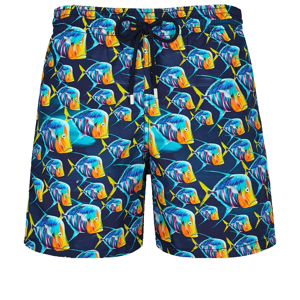 Vilbrequin Men Swim Shorts Piranhas Navy