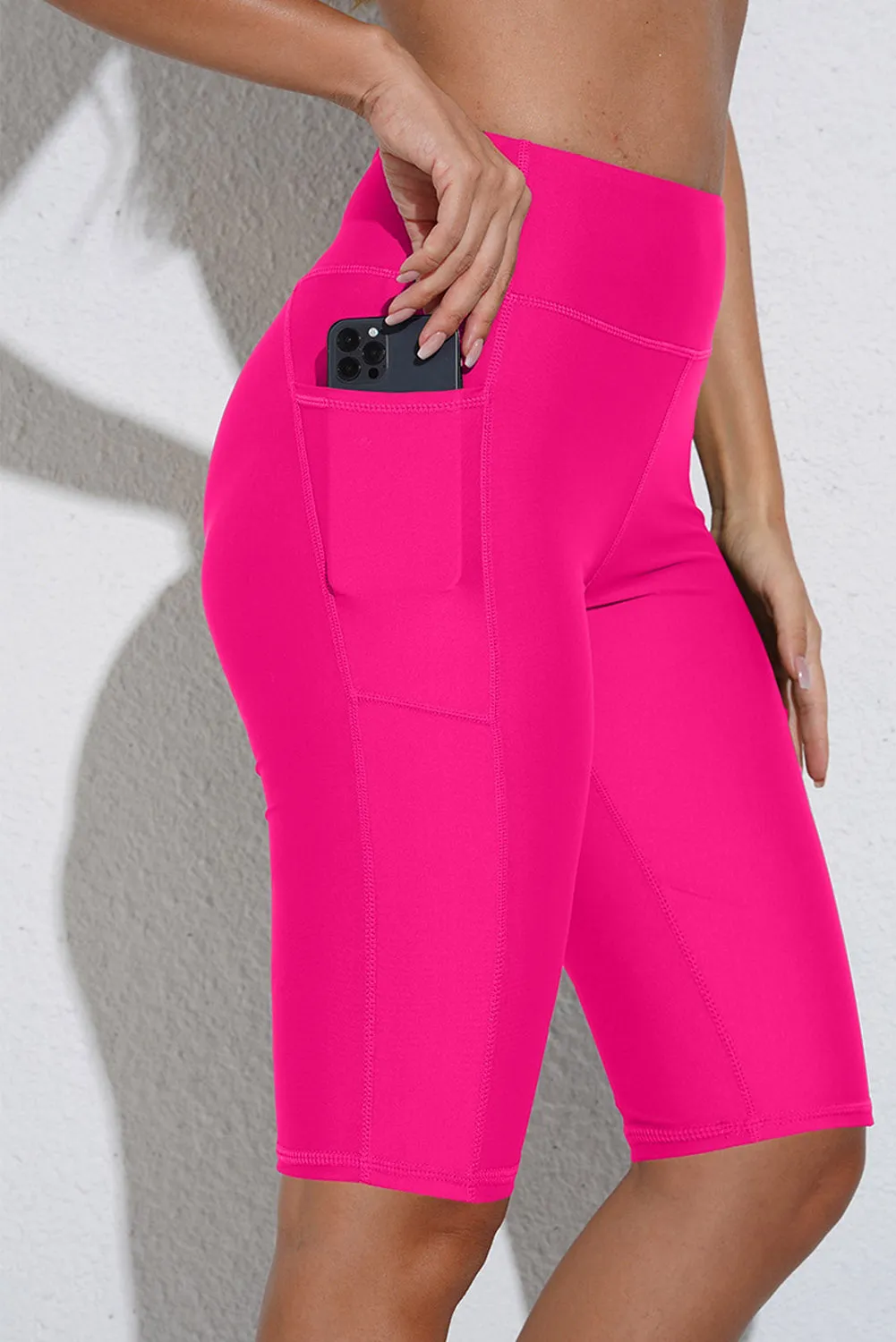 Women's Board Shorts Swim Capris Pants High Waist Swimwear Shorts with Pockets