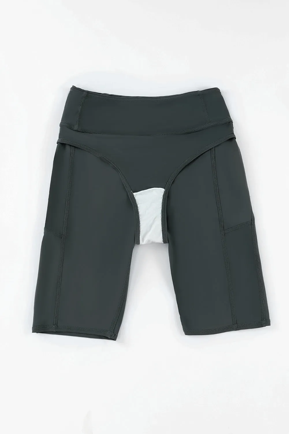 Women's Board Shorts Swim Capris Pants High Waist Swimwear Shorts with Pockets