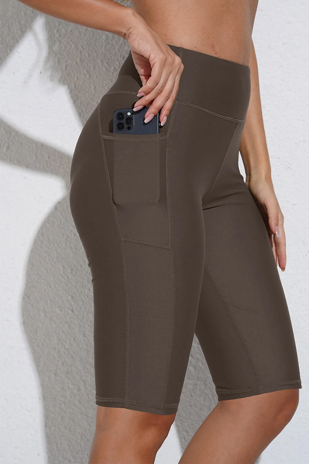 Women's Board Shorts Swim Capris Pants High Waist Swimwear Shorts with Pockets