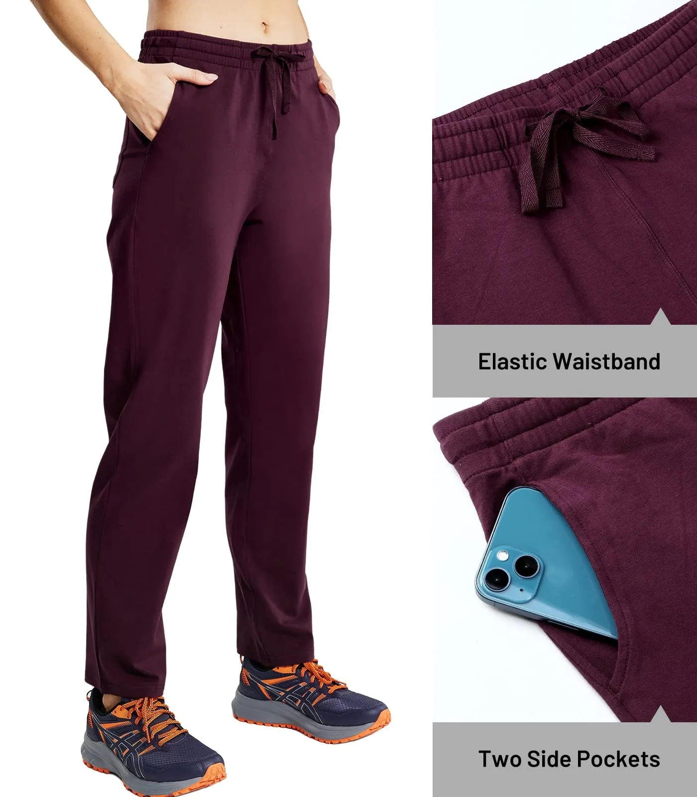 Women's Cotton Sweatpants Casual Drawstring Pants