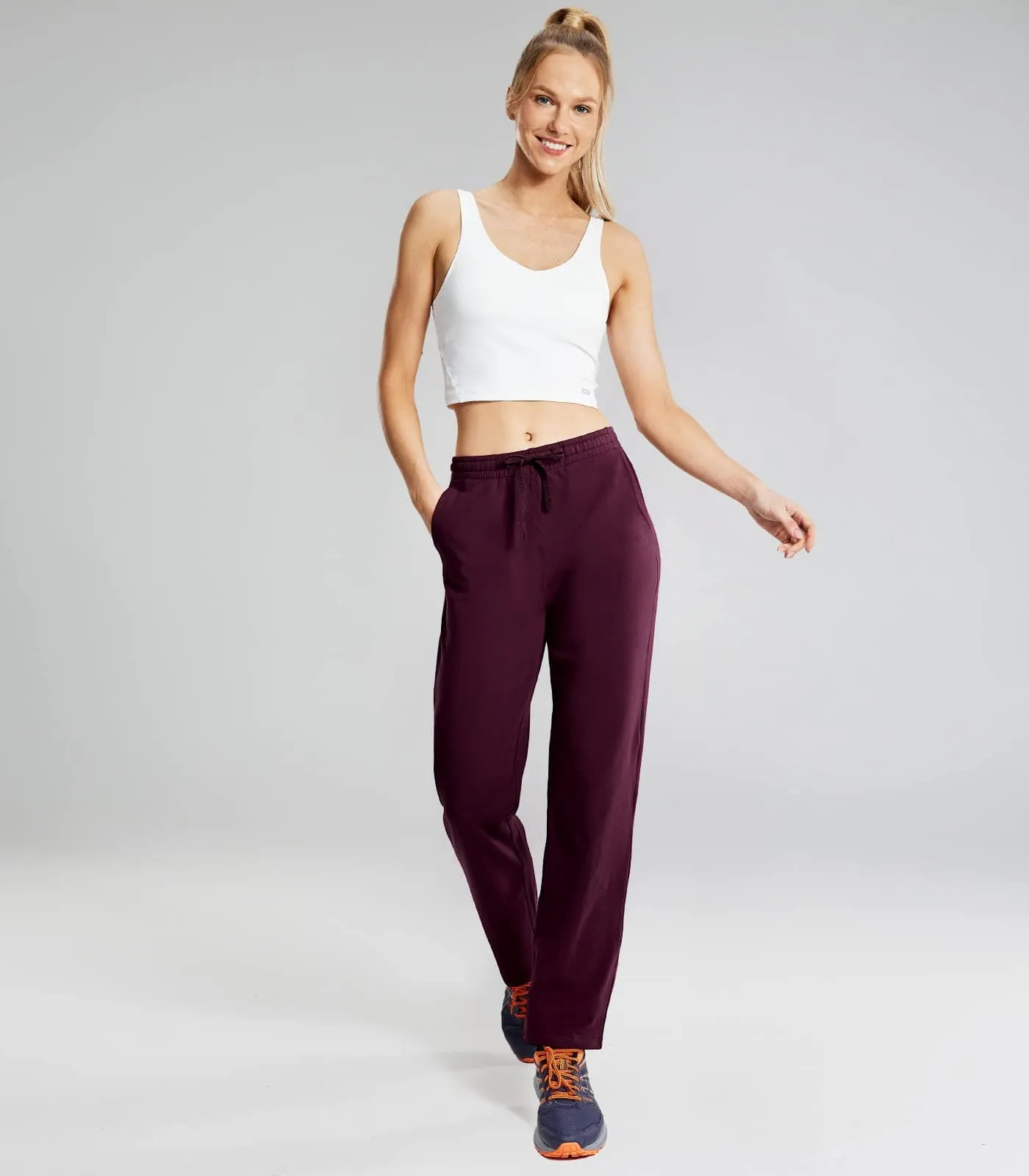 Women's Cotton Sweatpants Casual Drawstring Pants