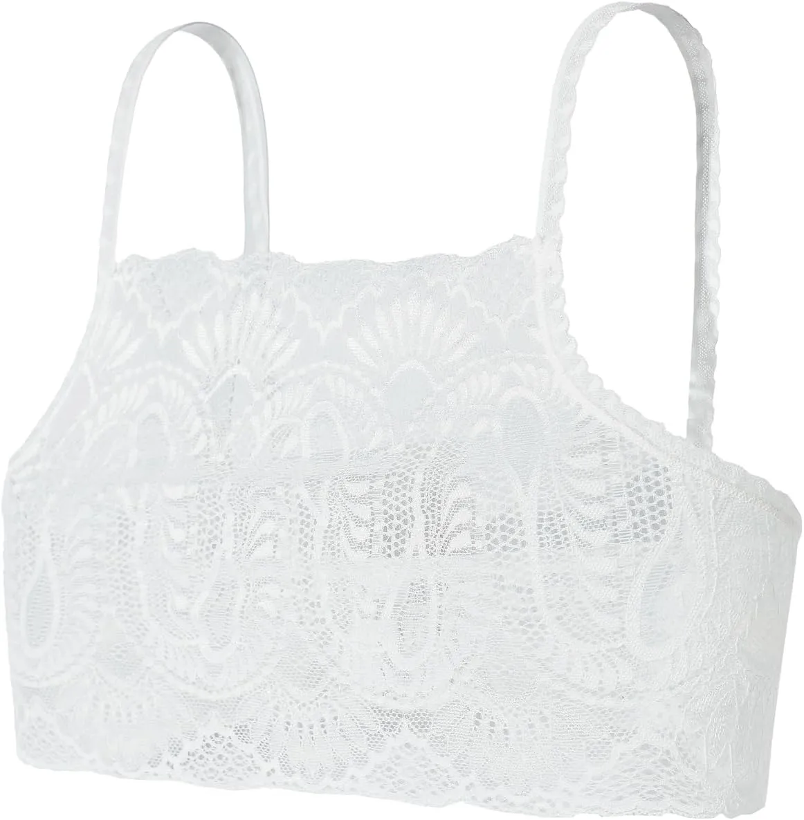 Women's Lace Camisole Crop Tops Modesty Panel Cleavage Cover up for Low Neckline Low Cut Dress
