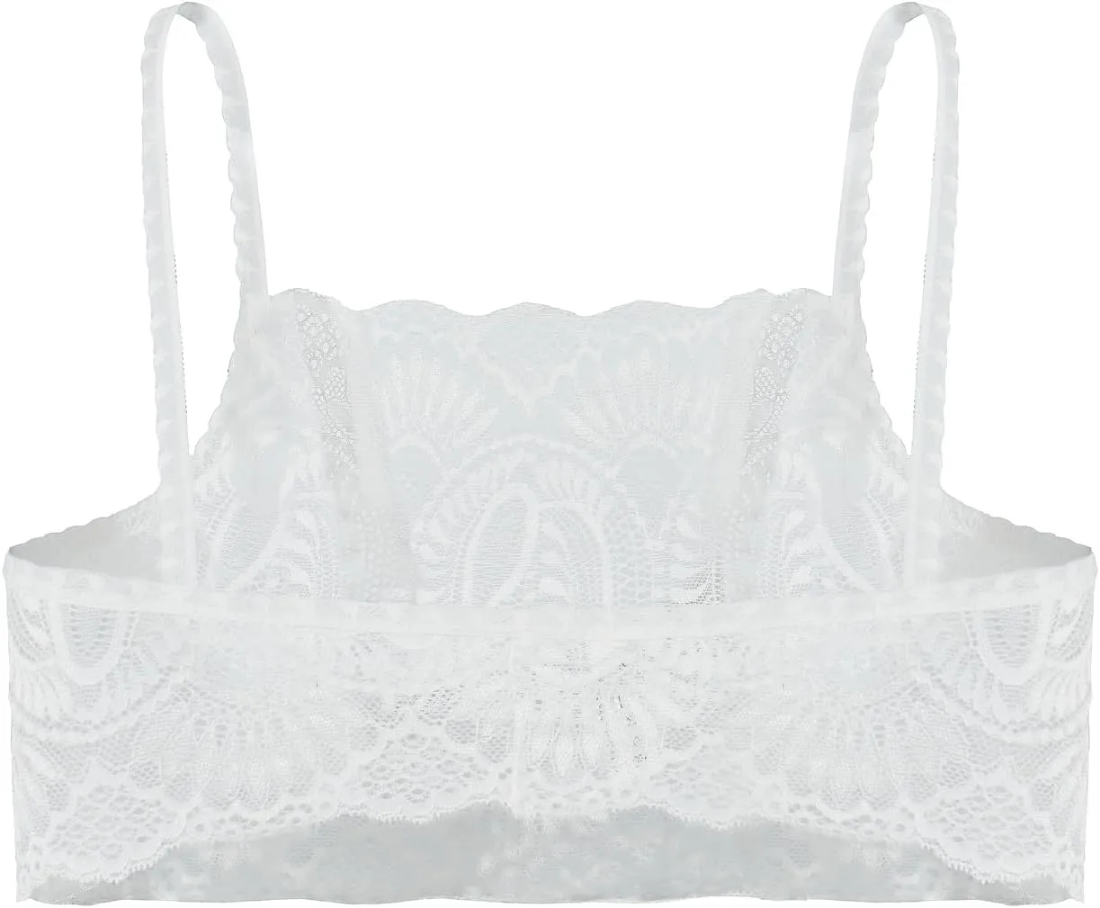 Women's Lace Camisole Crop Tops Modesty Panel Cleavage Cover up for Low Neckline Low Cut Dress