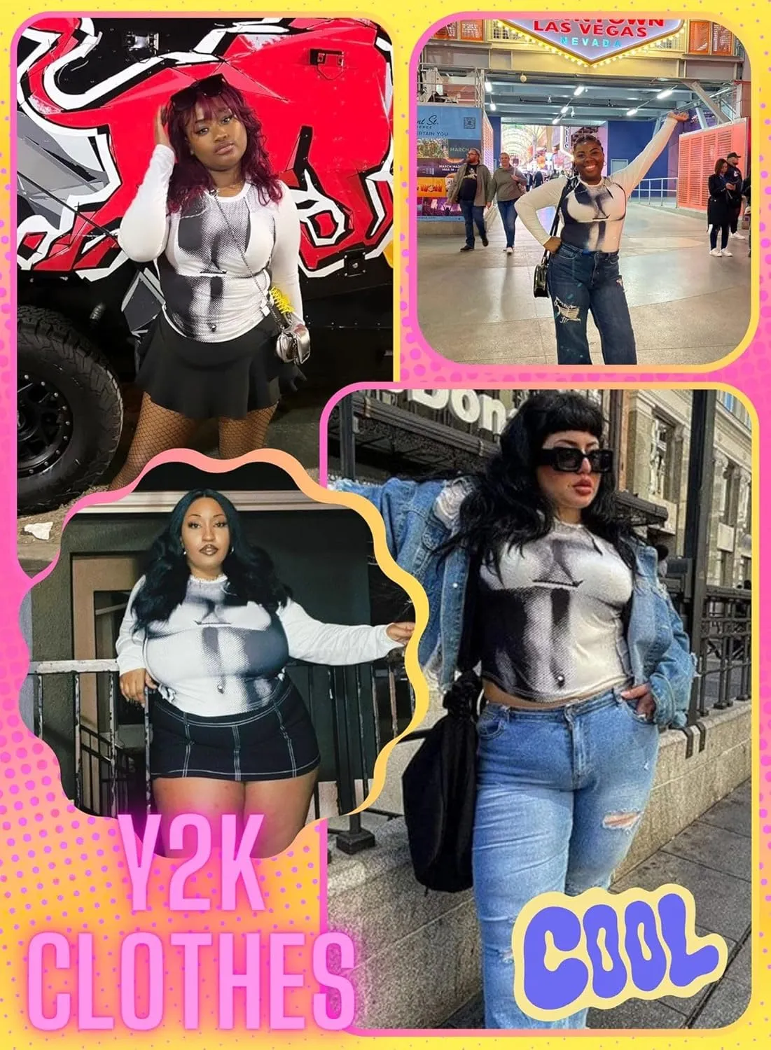 Women's Plus Size 3D Body Print Crop Top - Sexy Y2k Graphic Tee Shirt Aesthetic Heat Map Festival Concert Outfits