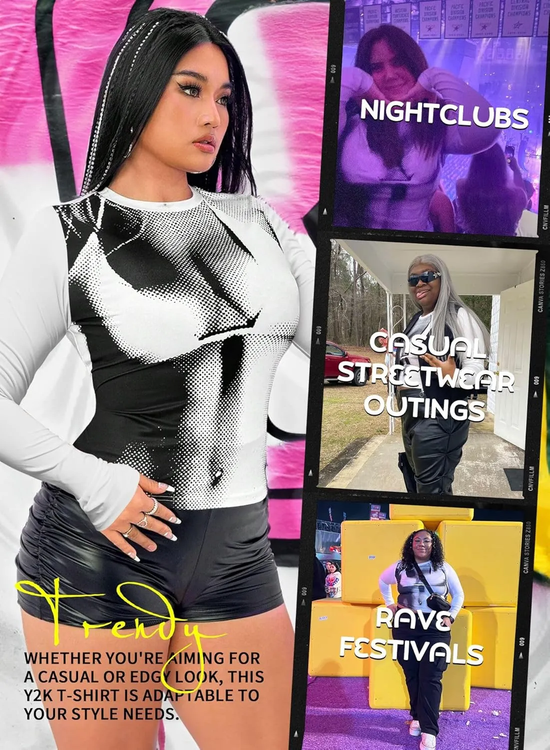 Women's Plus Size 3D Body Print Crop Top - Sexy Y2k Graphic Tee Shirt Aesthetic Heat Map Festival Concert Outfits